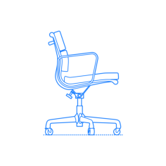 Furniture Office Chairs Desk Chairs Eames Soft Pad Management Chair Vinyl Svg File, Free Vectors File
